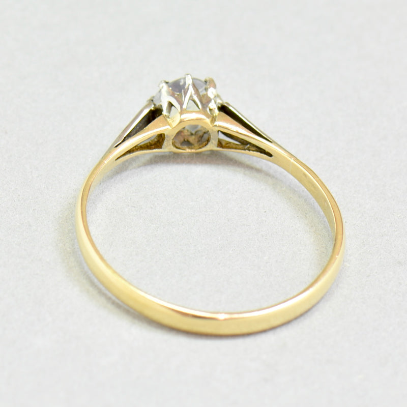 Antique 18ct Yellow Gold & Platinum Moonstone Solitaire Ring