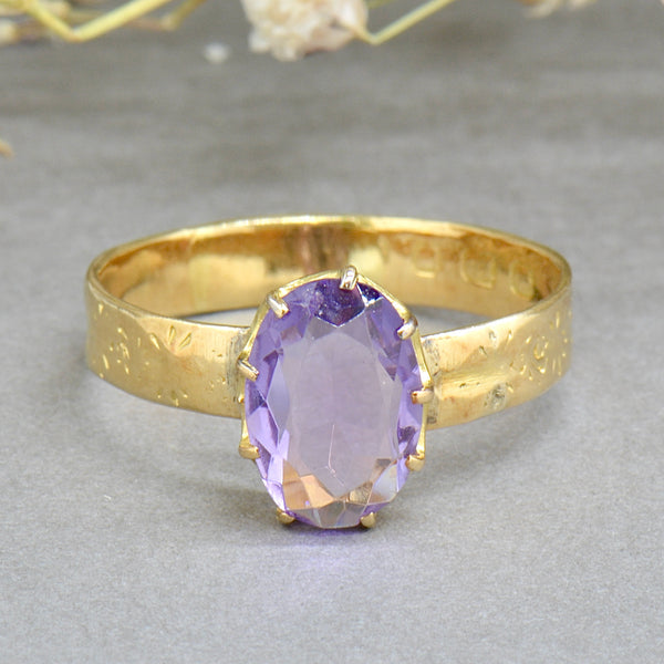 Amethyst gold store ring vintage