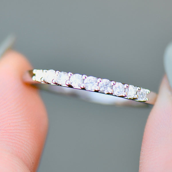 Platinum Diamond Half-Eternity Set Band (0.28ct)