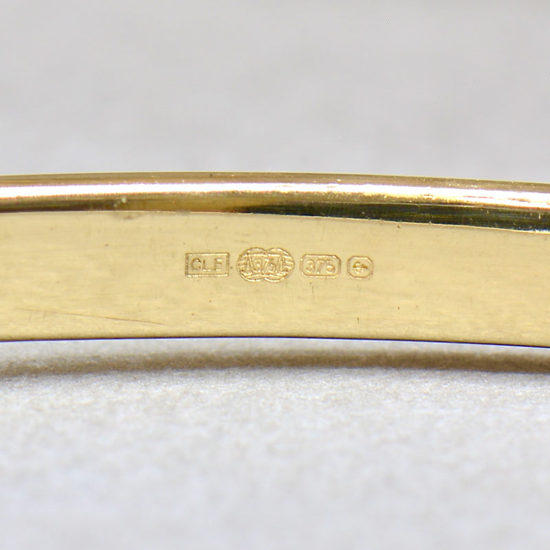 9ct Yellow Gold Emerald Bangle (0.35ct)