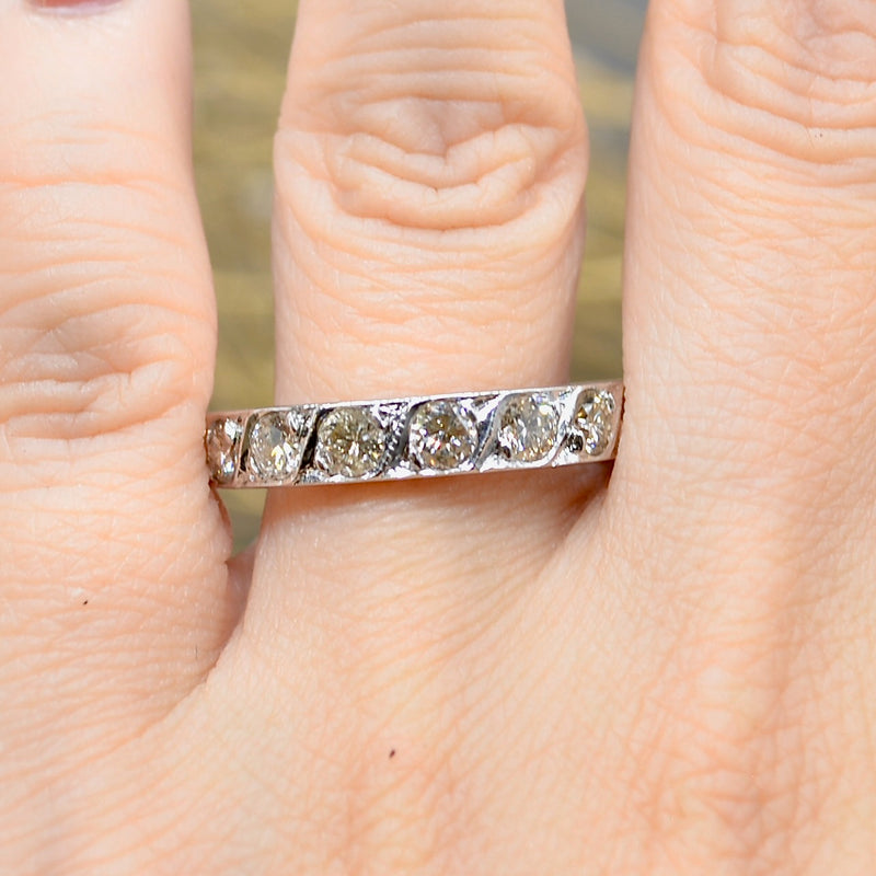 18ct White Gold Seven-Stone Diamond Half Eternity Ring