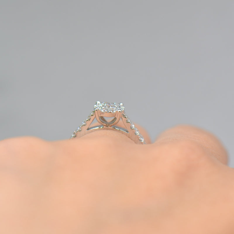 Diamond Cluster Engagement Ring (0.45ct)