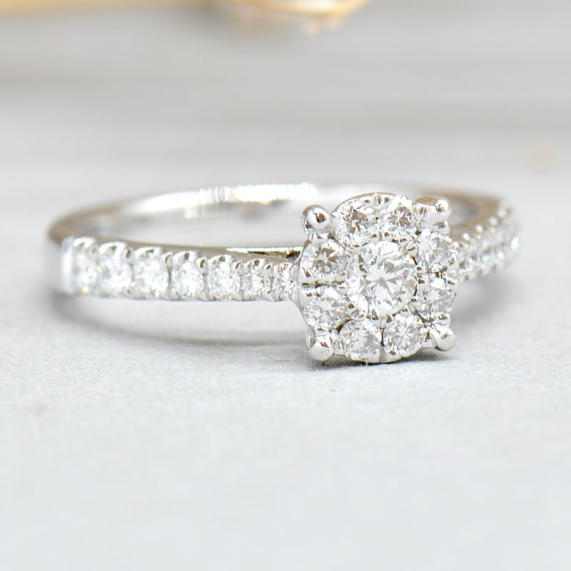 Diamond Cluster Engagement Ring (0.45ct)