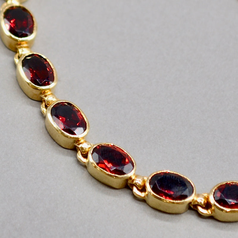 Pyrope-Almandine Garnet 9ct Yellow Gold Tennis Bracelet (23.80cts)