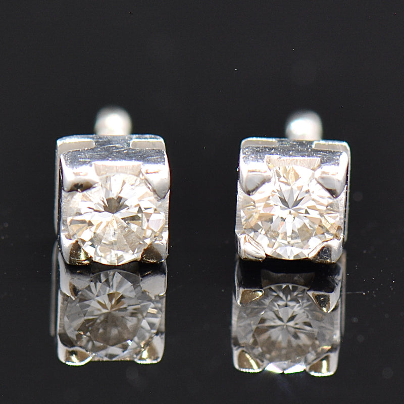 Diamond pierced sale earrings