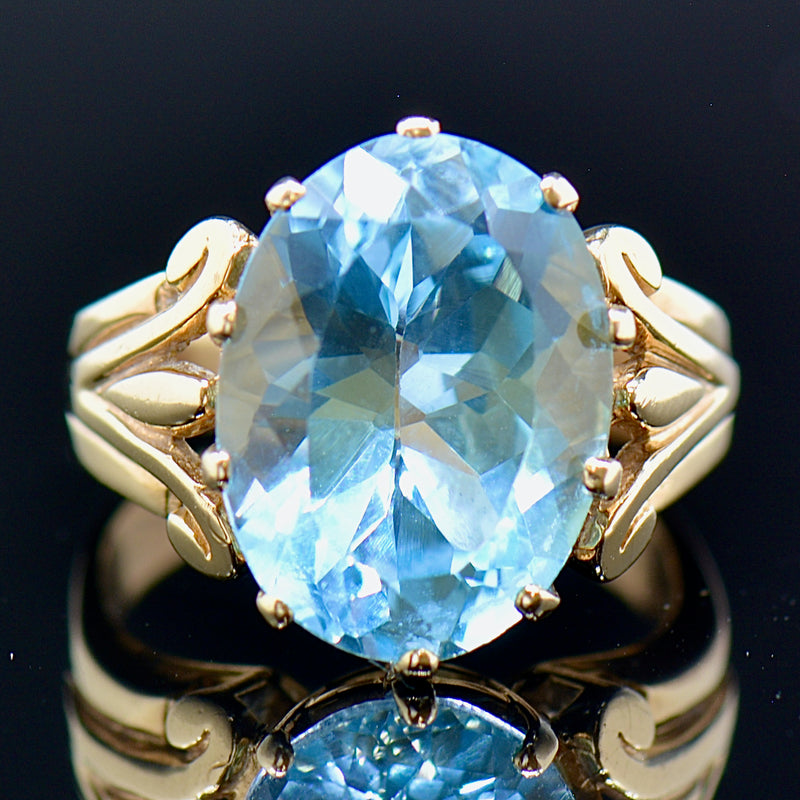 Large hot sale topaz ring