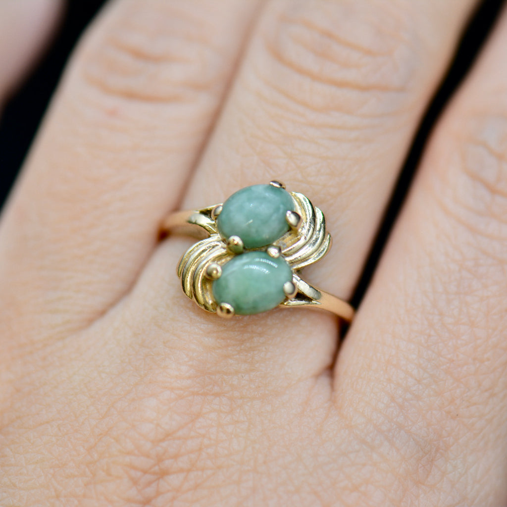 Jade stone engagement on sale rings