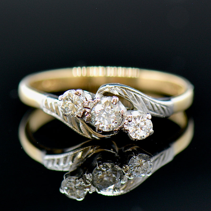 Vintage Trilogy Diamond Engagement Ring (0.36ct)