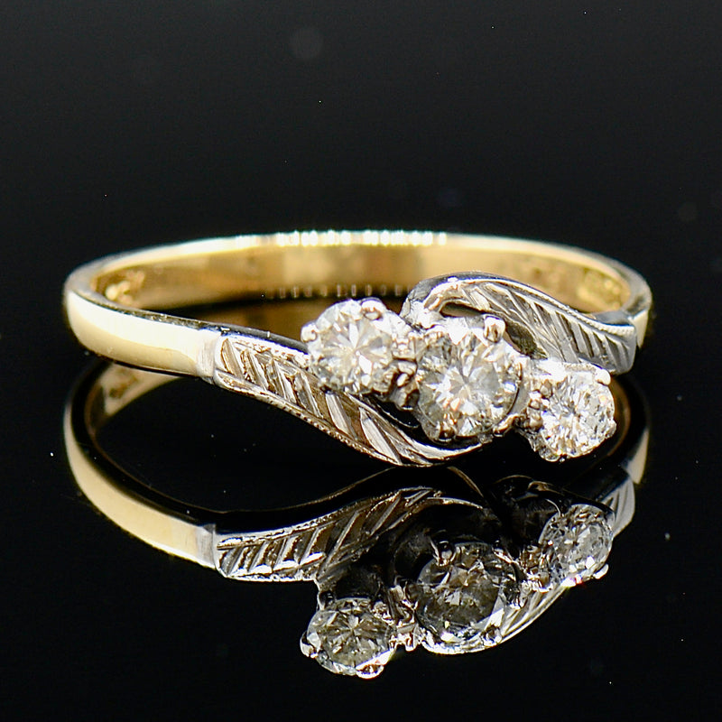 Vintage Trilogy Diamond Engagement Ring (0.36ct)