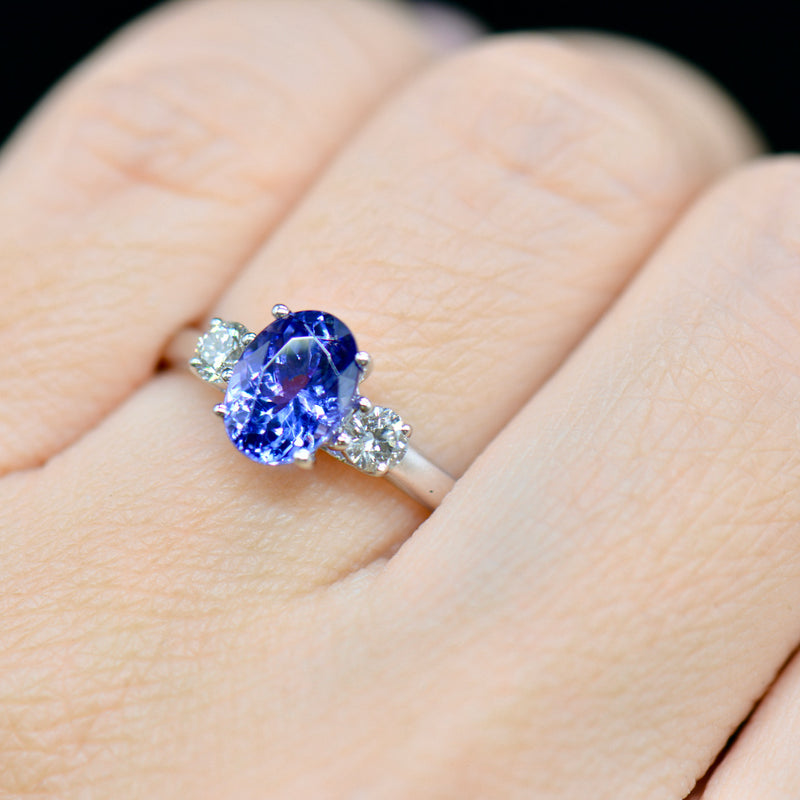 White gold and tanzanite on sale ring