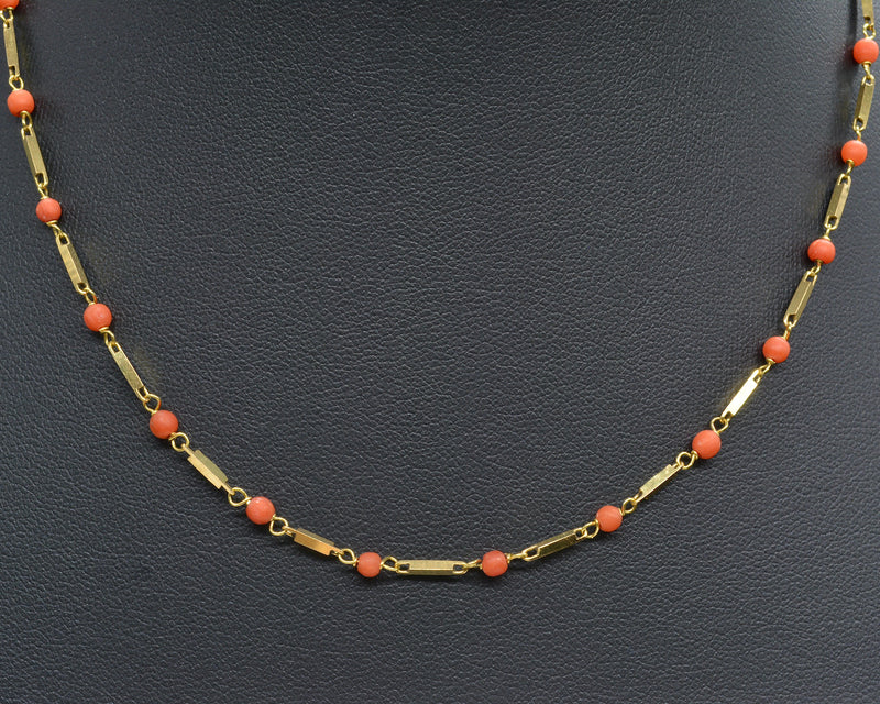 Yellow store coral beads