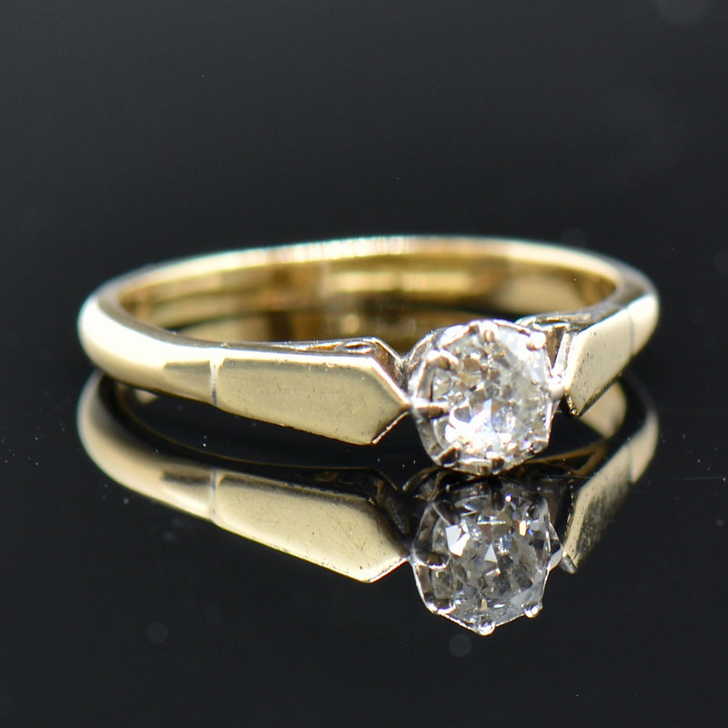 Antique 18ct gold and on sale platinum diamond ring