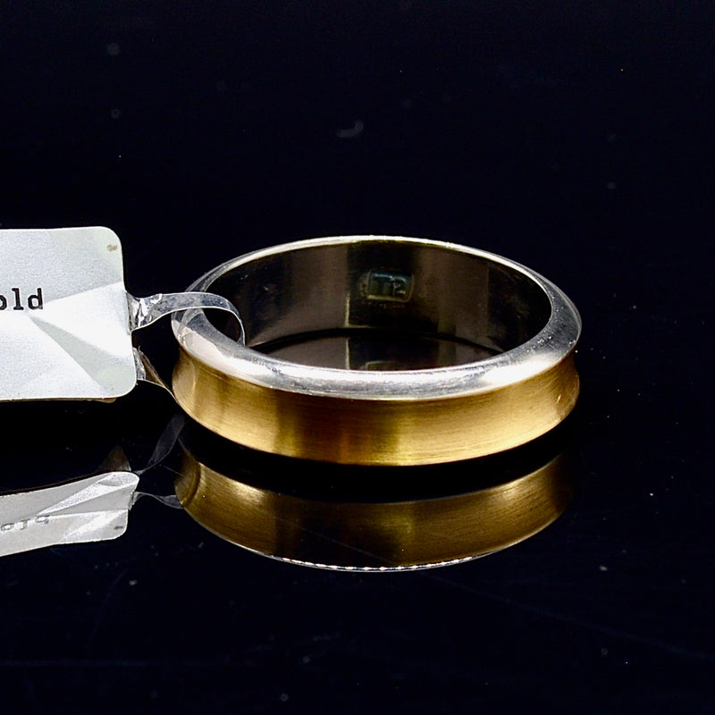 Titanium & Gold Plated Two-Tone Ring Band