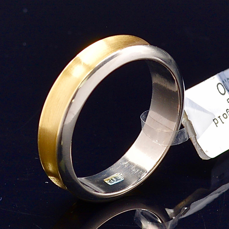 Titanium & Gold Plated Two-Tone Ring Band