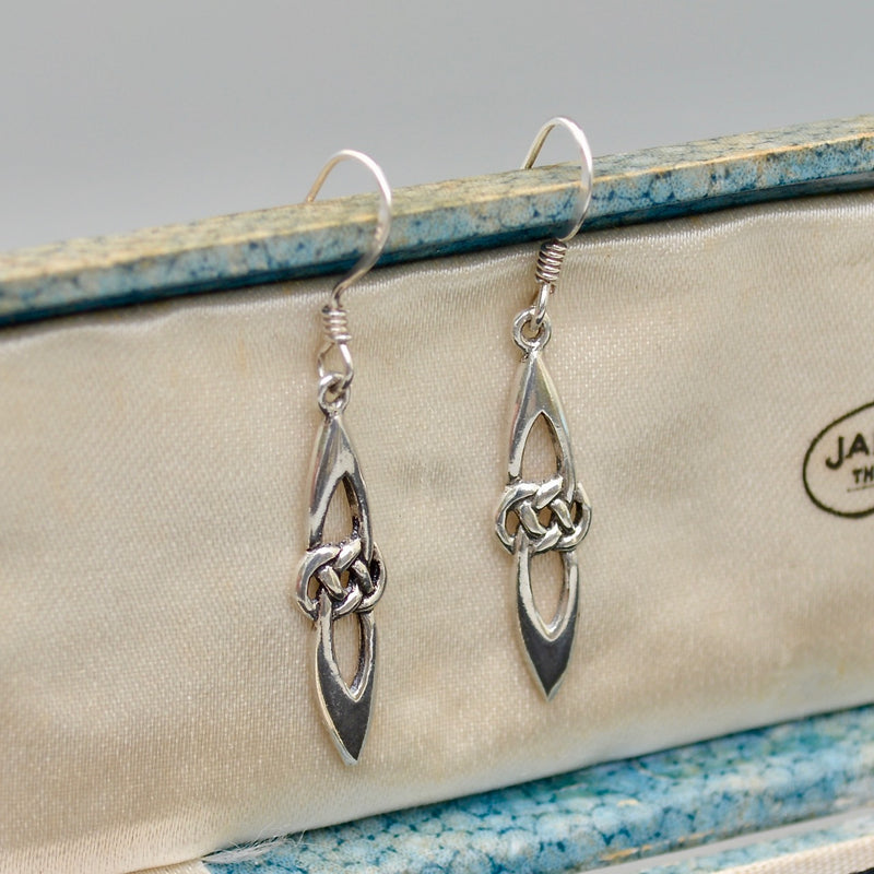 Vintage Celtic Silver Earrings