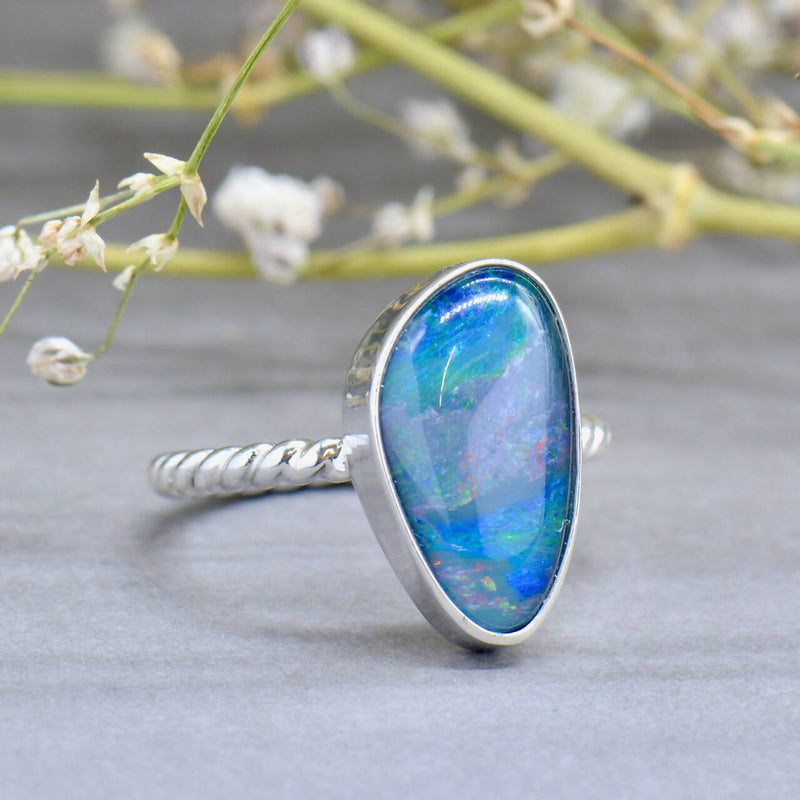 Silver on sale opal jewellery